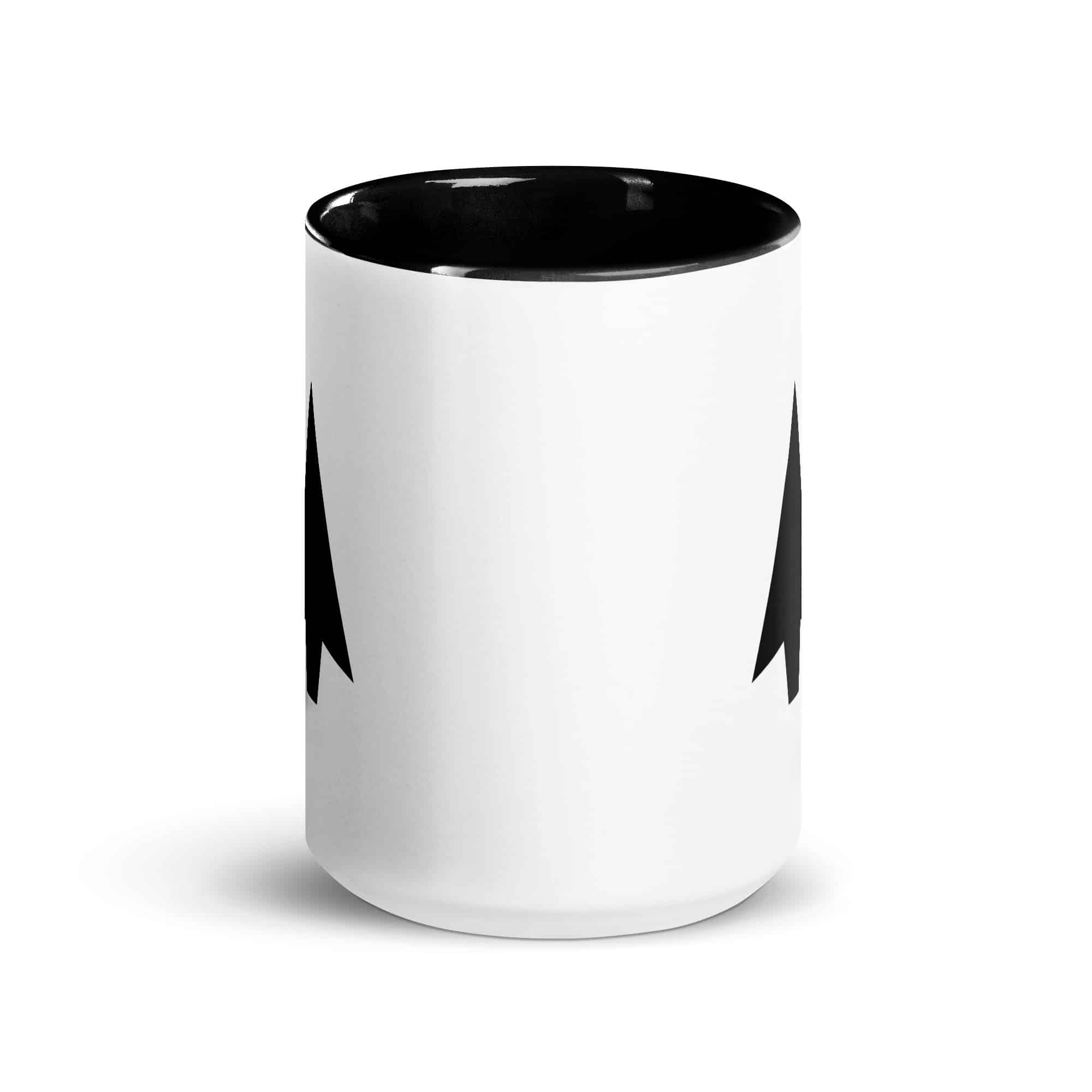 Black Solid Arrowhead Color Inside Mug