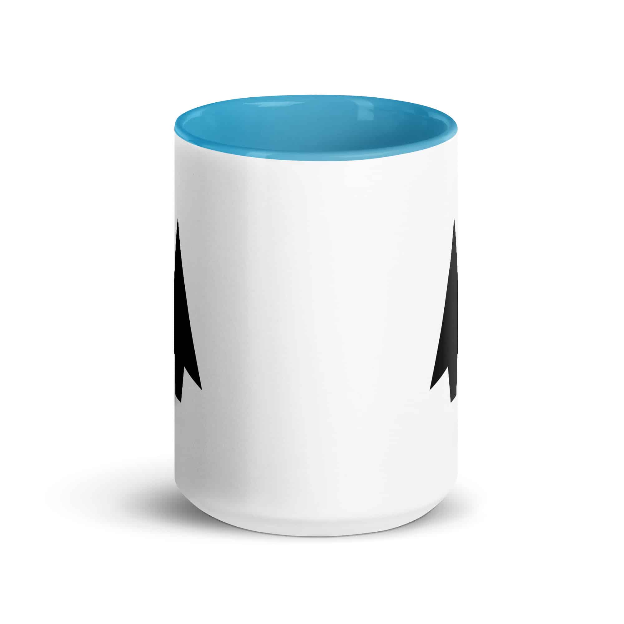Black Solid Arrowhead Color Inside Mug