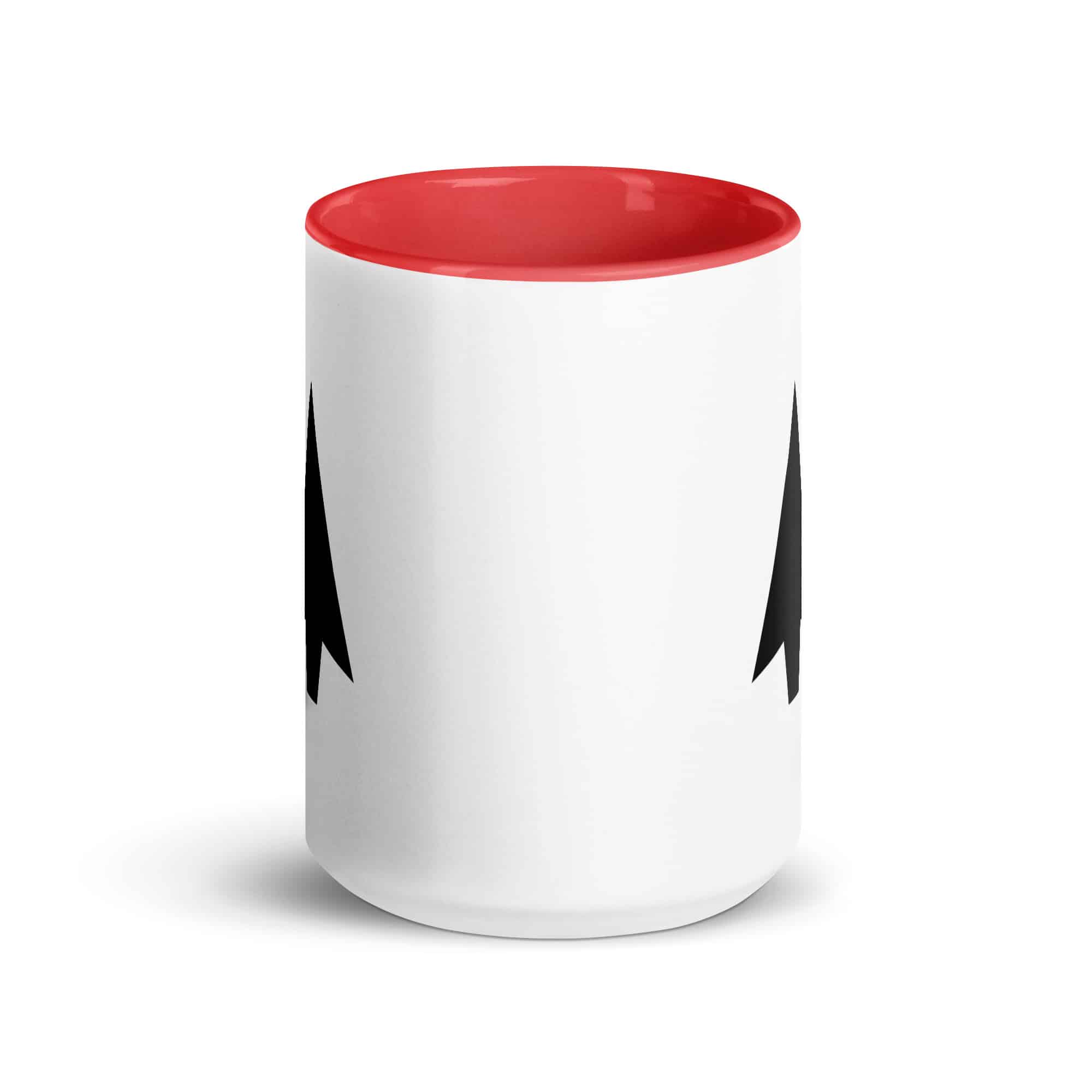 Black Solid Arrowhead Color Inside Mug