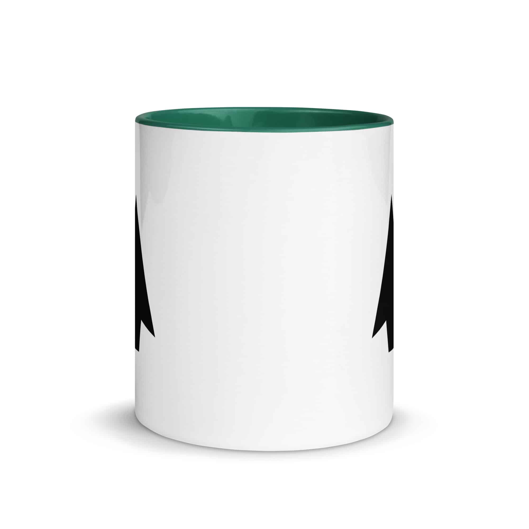 Black Solid Arrowhead Color Inside Mug