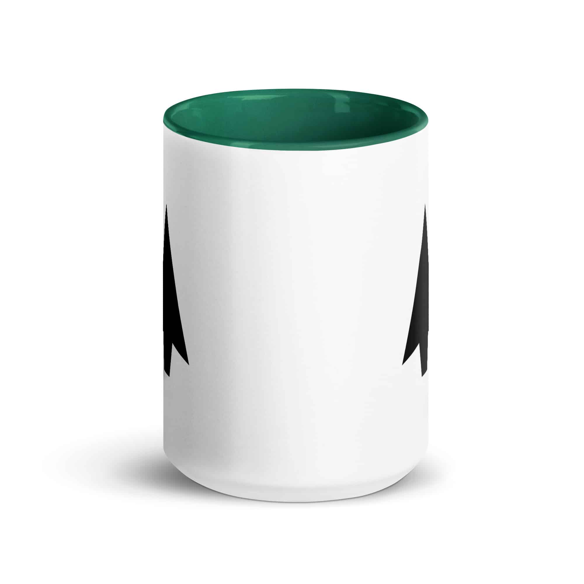 Black Solid Arrowhead Color Inside Mug