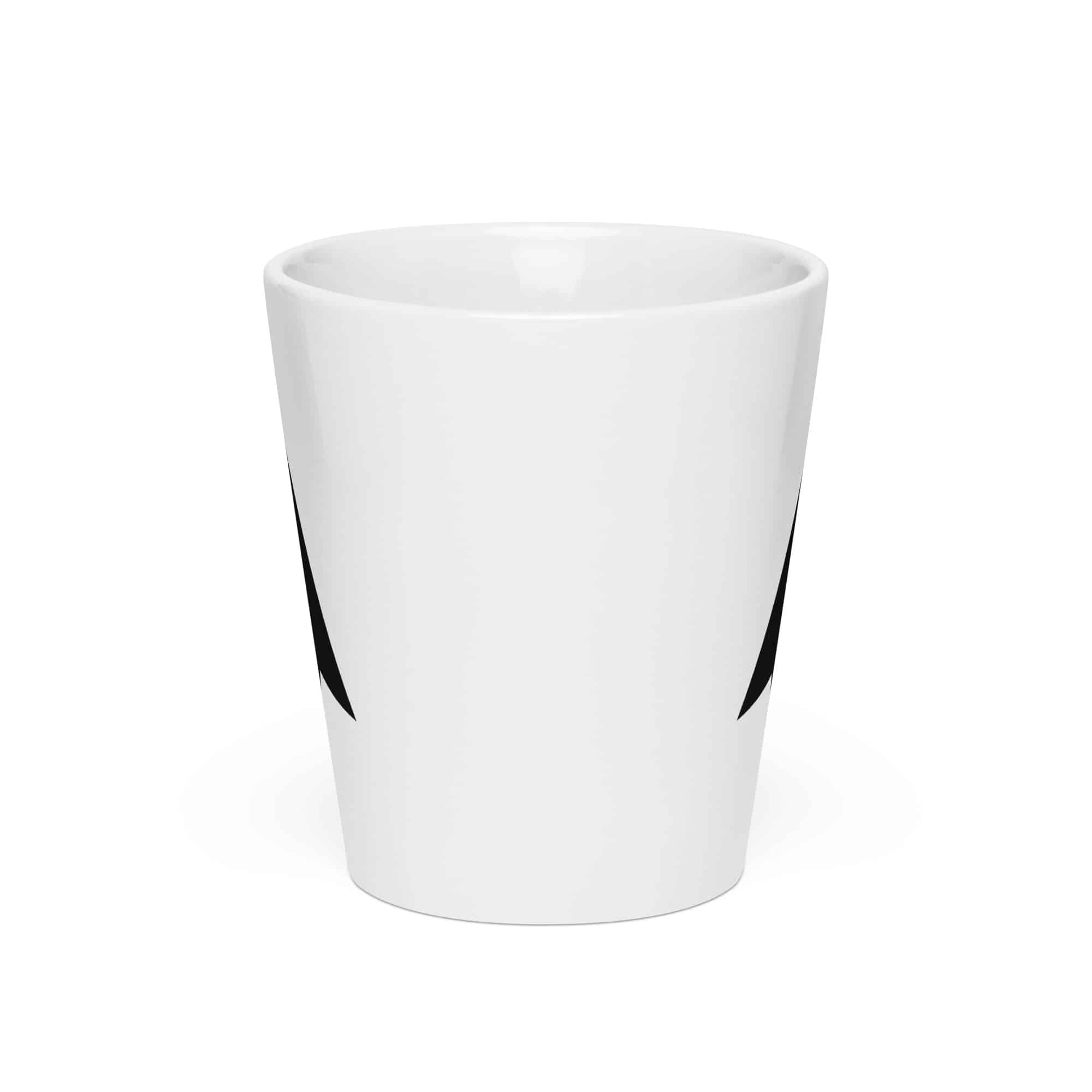 Black Solid Arrowhead Latte Mug