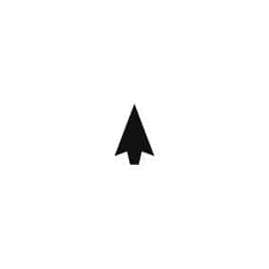 01 Solid Arrowhead Black Die-Cut Magnet - 3″×3″ - Main