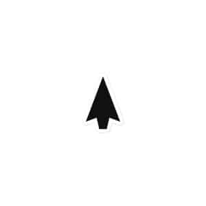 01 Solid Arrowhead Black Vinyl Sticker - 3x3 - Main