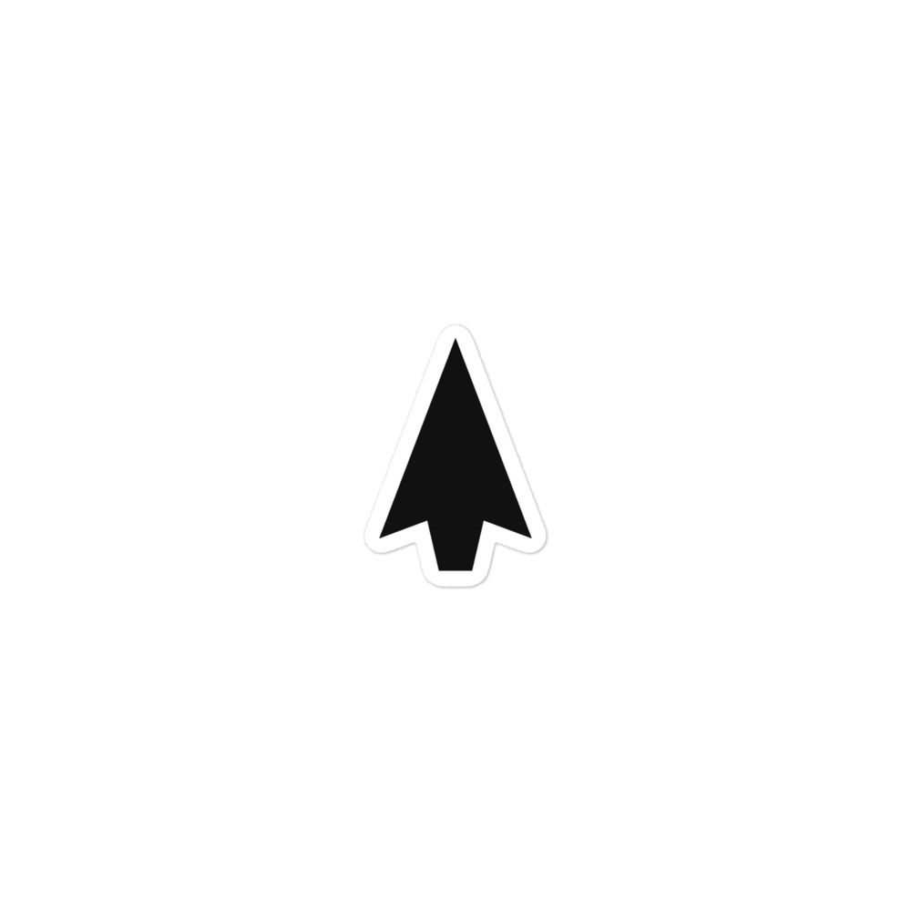 Black Solid Arrowhead Vinyl Sticker