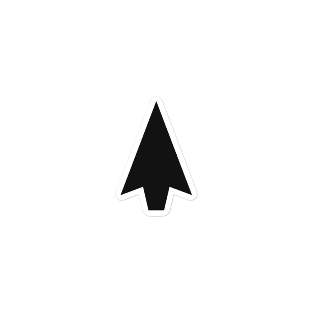 Black Solid Arrowhead Vinyl Sticker