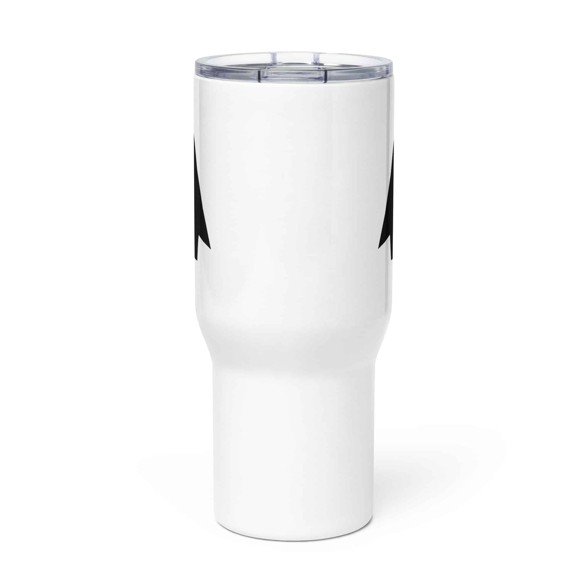 Black Solid Arrowhead Travel Mug