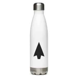 01 Solid Arrowhead Black Stainless Steel Water Bottle - 17 oz - Main