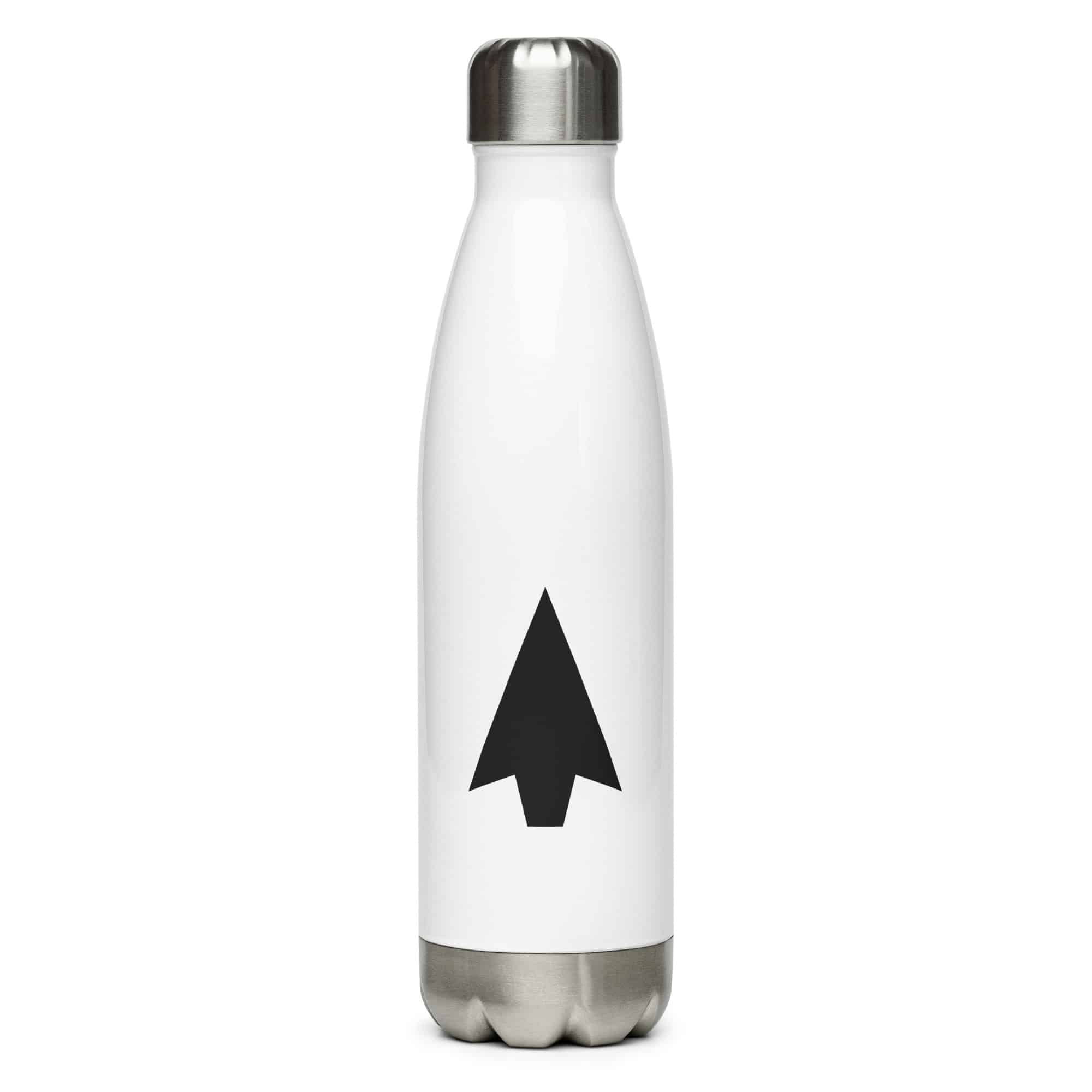 Black Solid Arrowhead Water Bottle