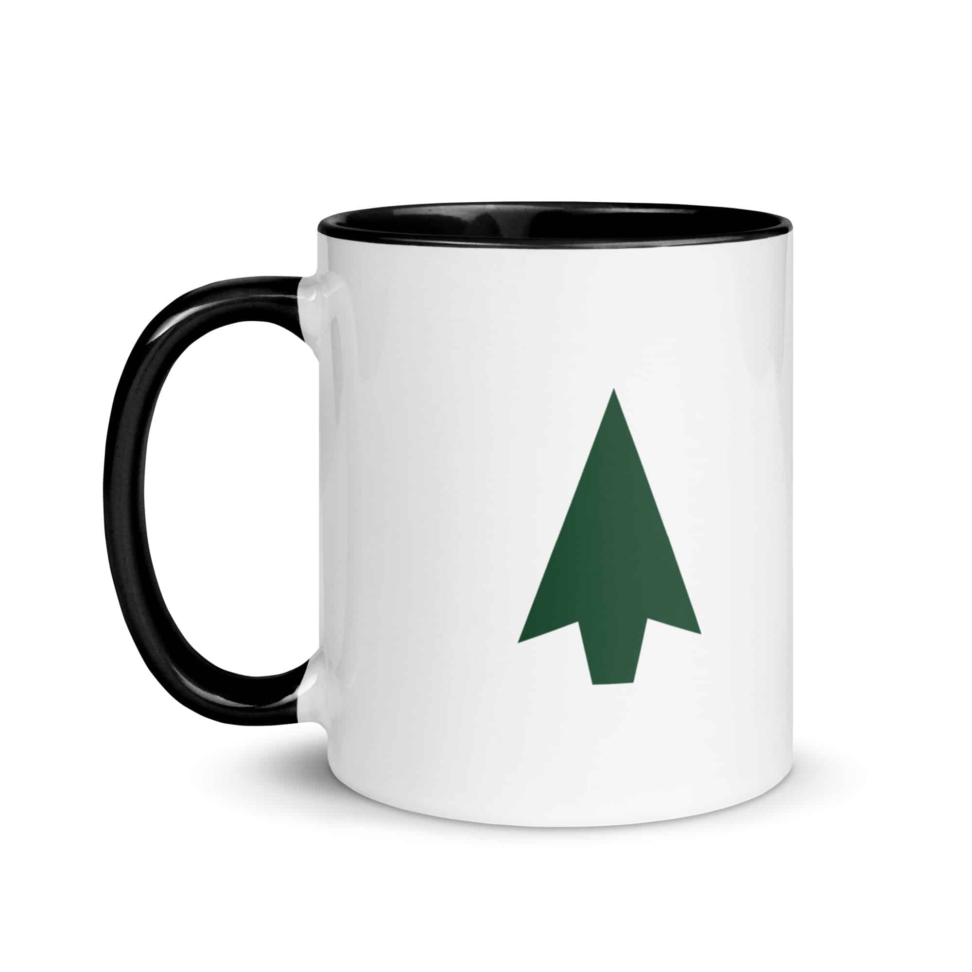 Forest Green Solid Arrowhead Color Inside Mug