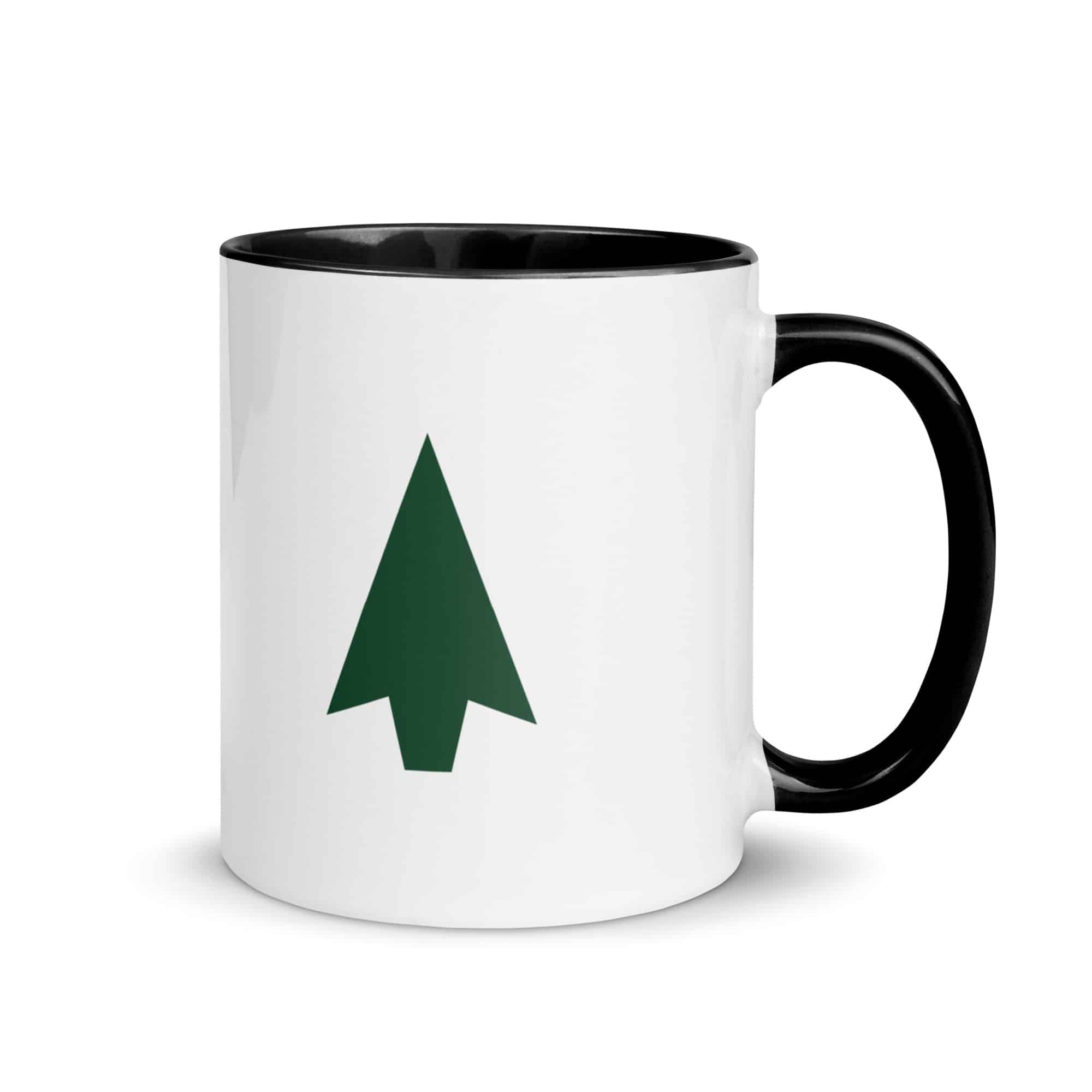 Forest Green Solid Arrowhead Color Inside Mug