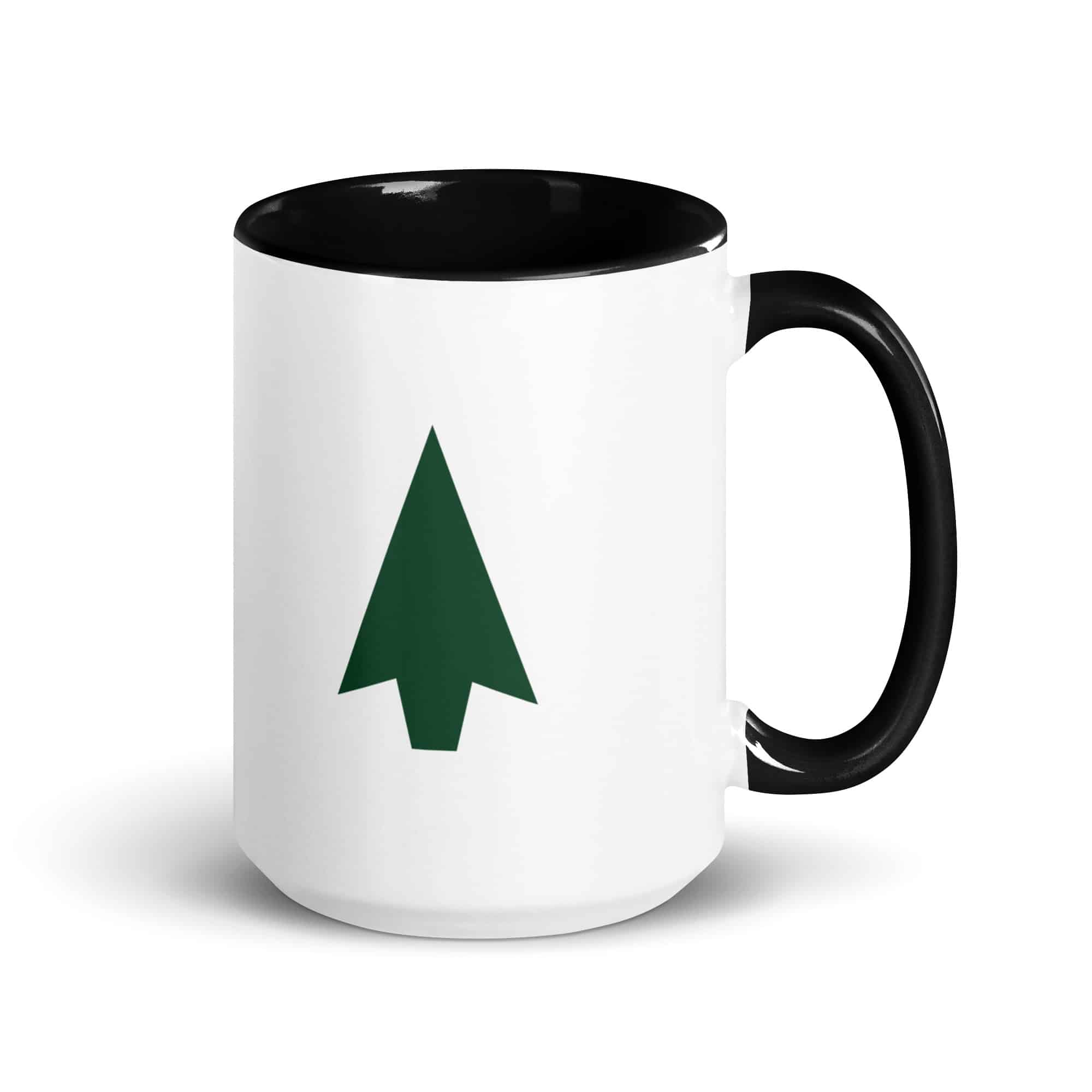 Forest Green Solid Arrowhead Color Inside Mug