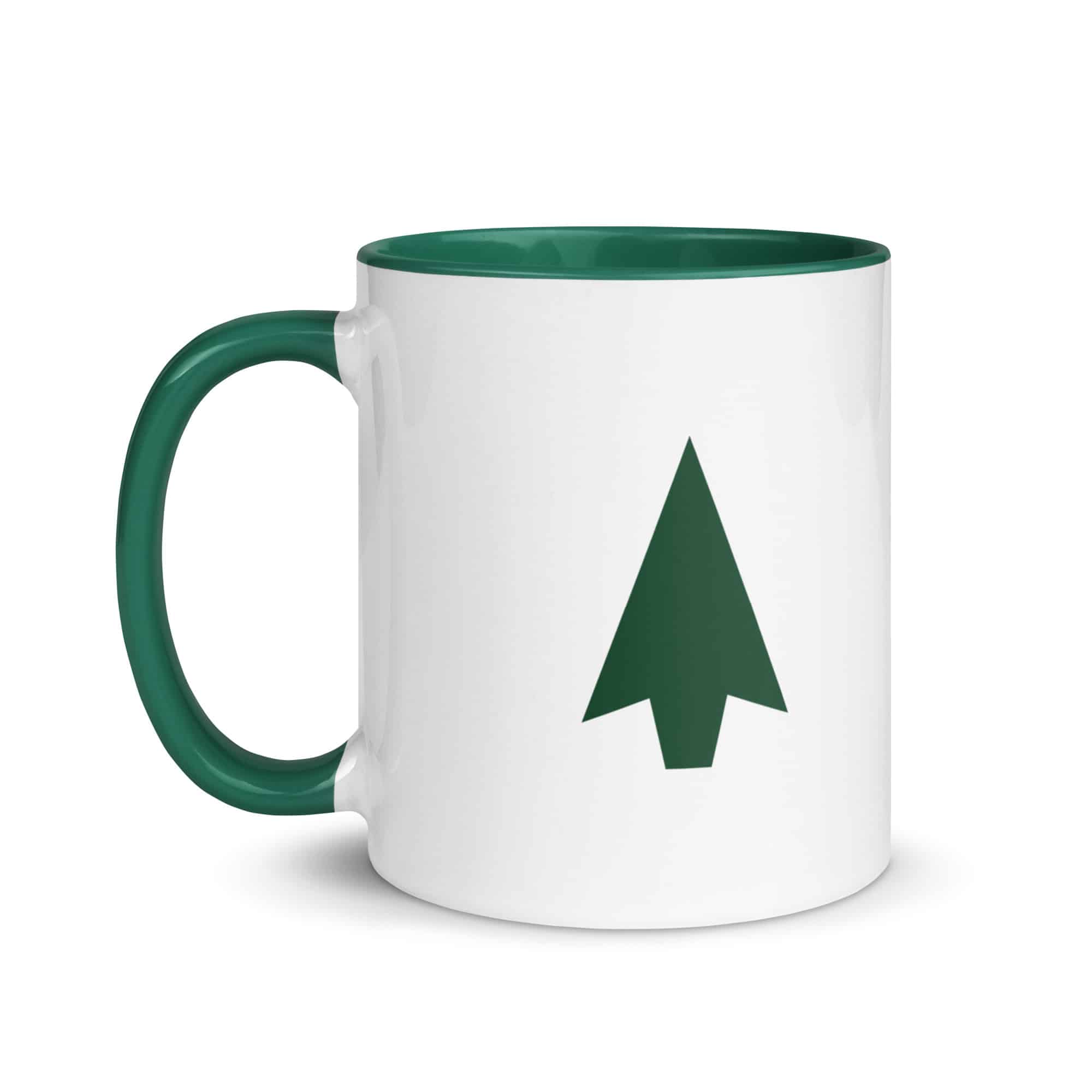Forest Green Solid Arrowhead Color Inside Mug
