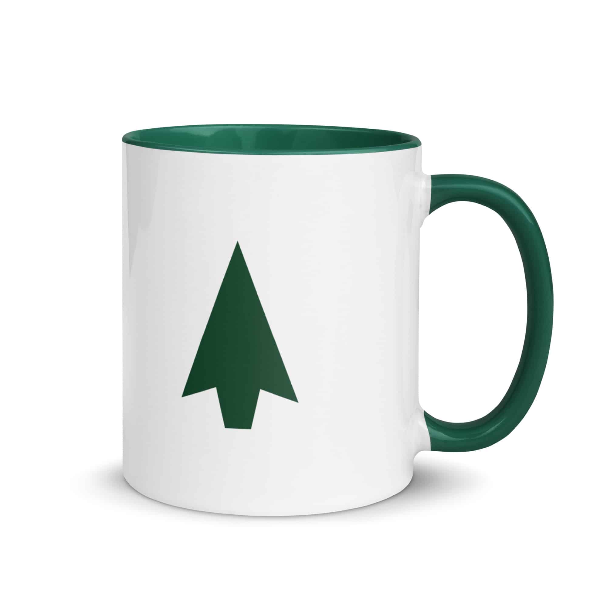 Forest Green Solid Arrowhead Color Inside Mug