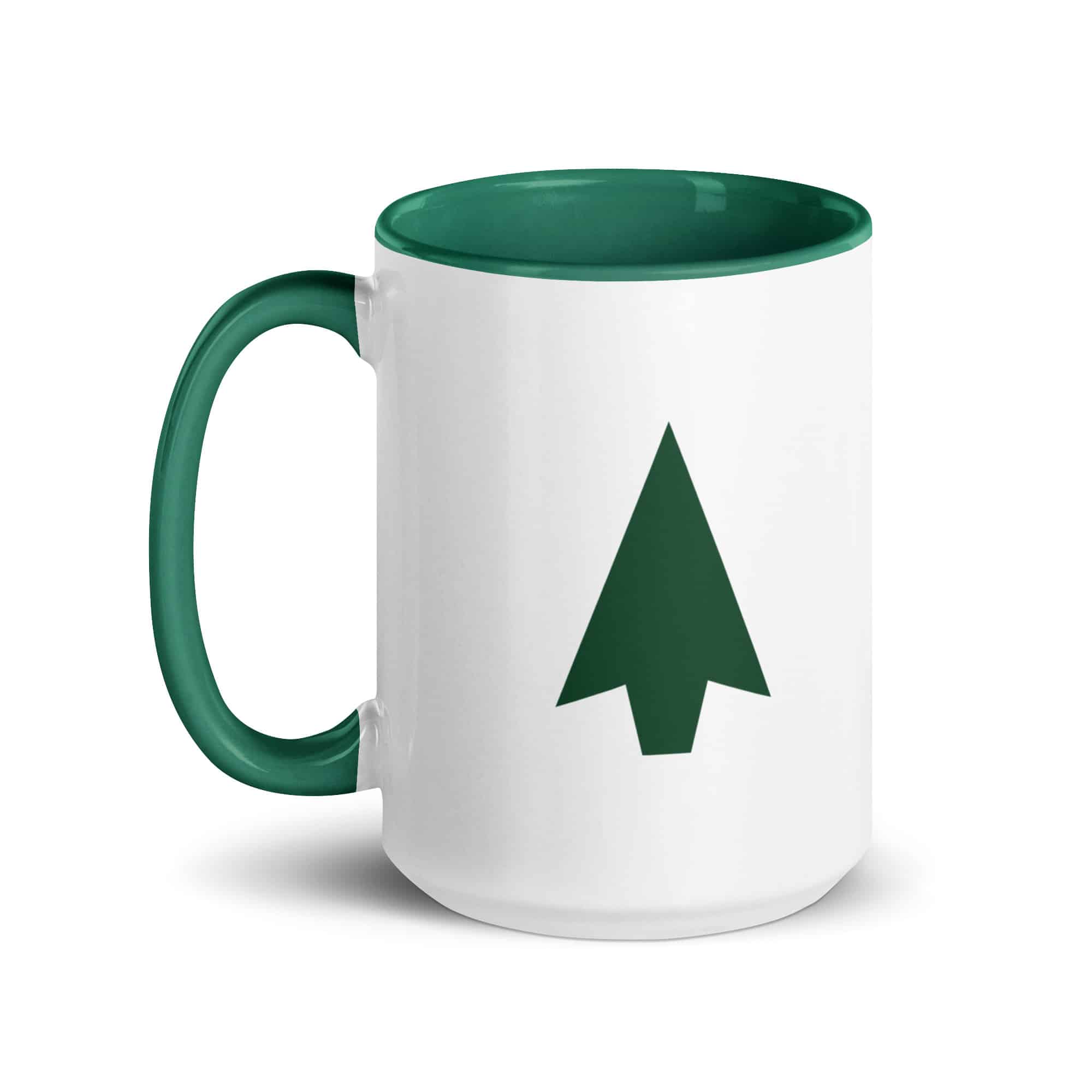 Forest Green Solid Arrowhead Color Inside Mug