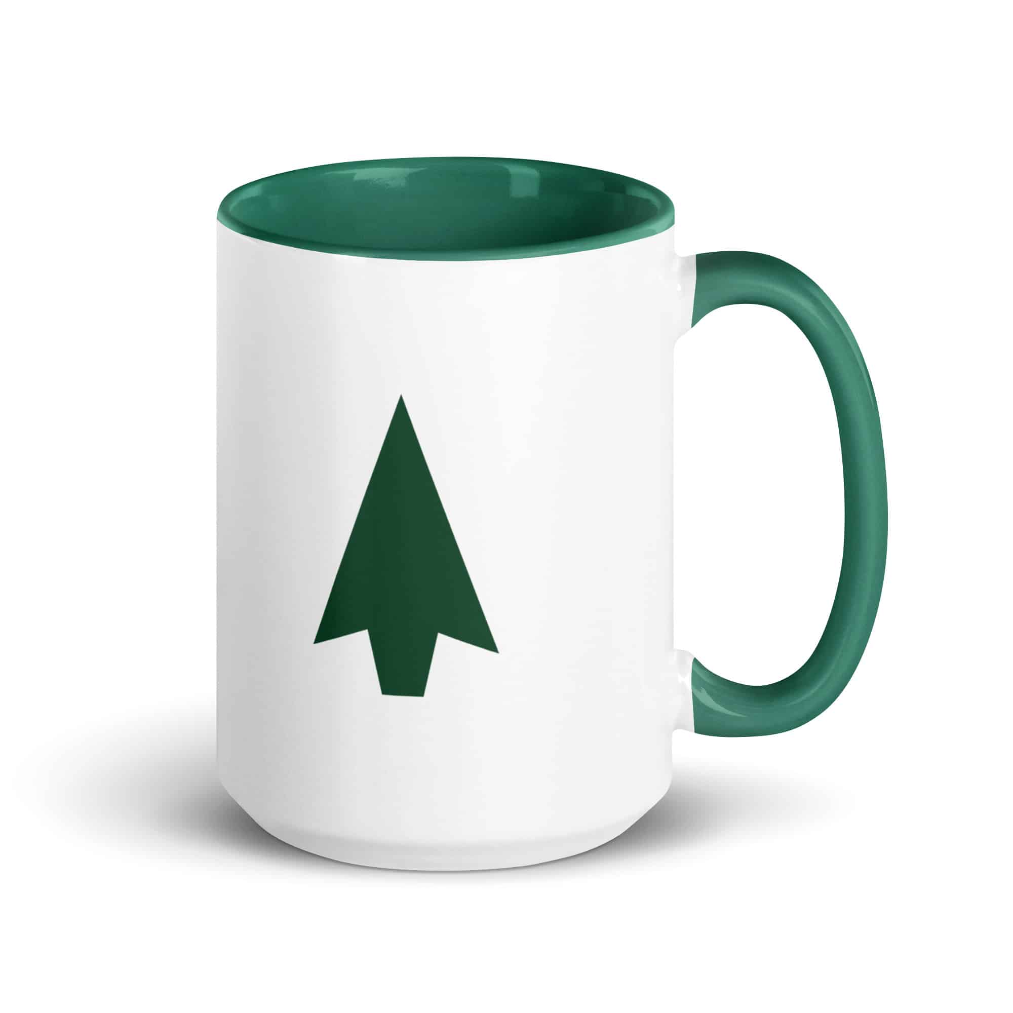 Forest Green Solid Arrowhead Color Inside Mug