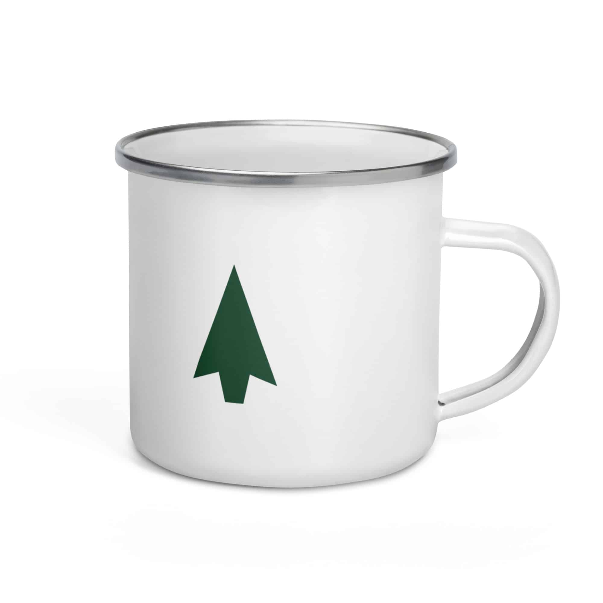 Forest Green Solid Arrowhead Enamel Camp Mug