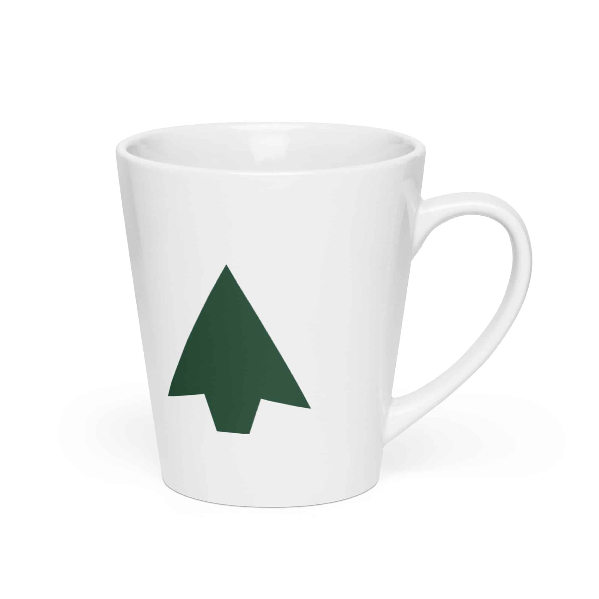 Forest Green Solid Arrowhead Latte Mug