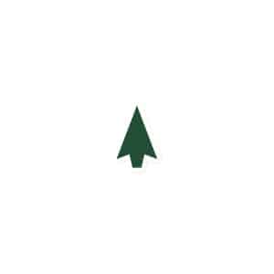 01 Solid Arrowhead Forest Green Die-Cut Magnet - 3″×3″ - Main