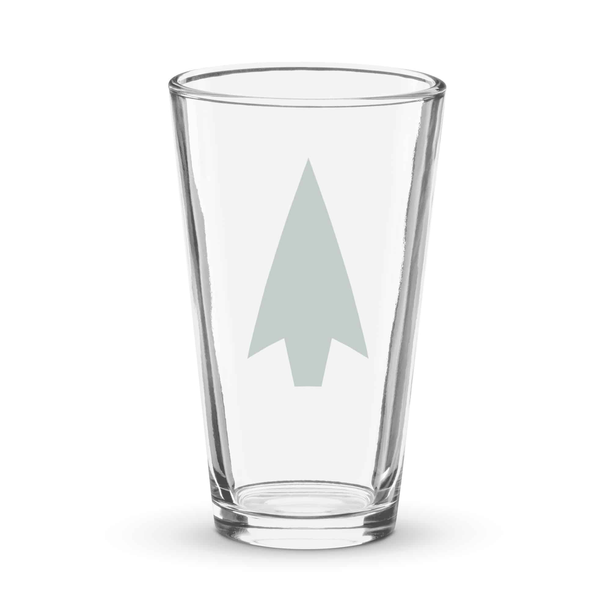 Forest Green Solid Arrowhead Pint Glass