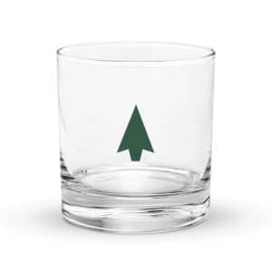 01 Solid Arrowhead Forest Green Rocks Glass - 10.5 oz - Main