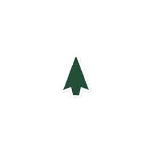 01 Solid Arrowhead Forest Green Vinyl Sticker - 3x3 - Main