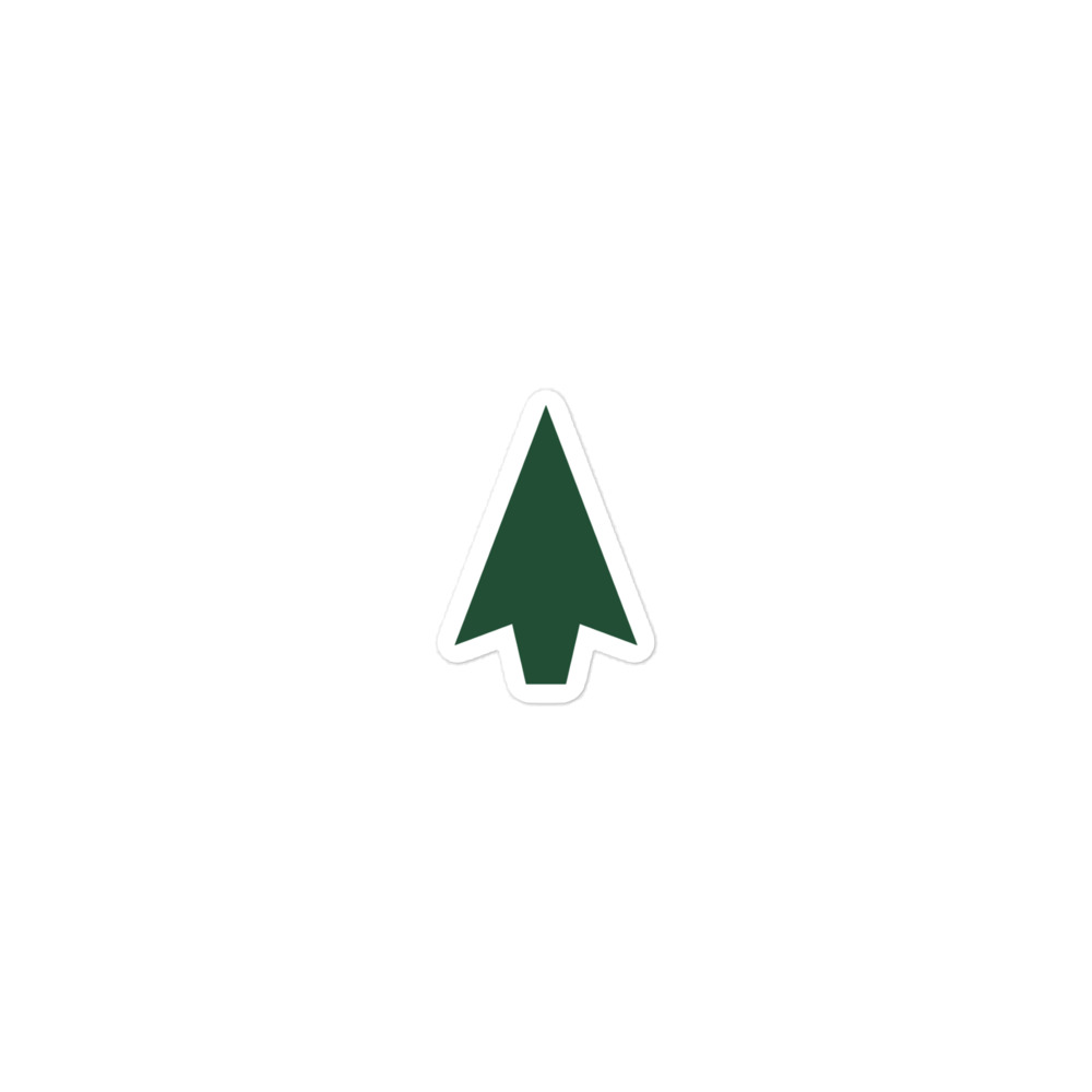 Forest Green Solid Arrowhead Vinyl Sticker
