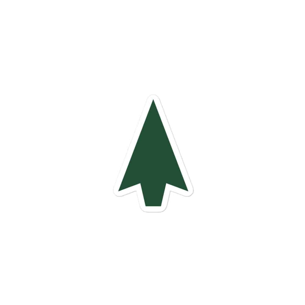 Forest Green Solid Arrowhead Vinyl Sticker