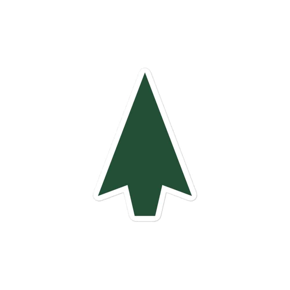 Forest Green Solid Arrowhead Vinyl Sticker