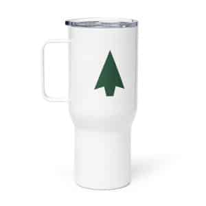 01 Solid Arrowhead Forest Green Travel Mug - 25 oz - Main