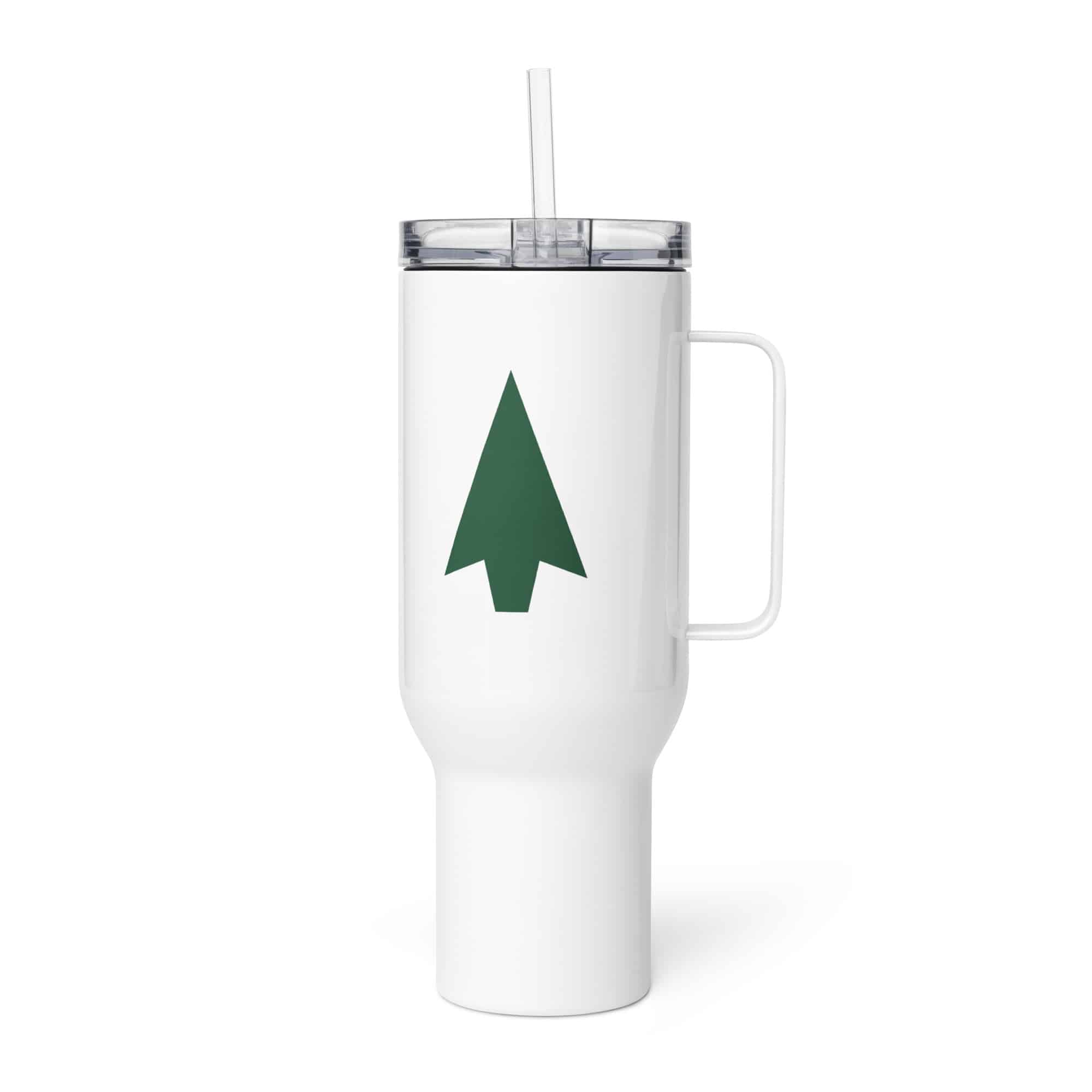 Forest Green Solid Arrowhead Travel Mug