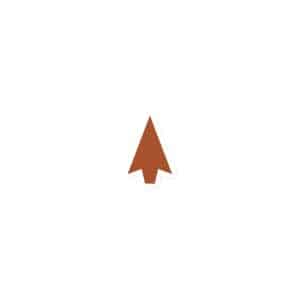01 Solid Arrowhead Terracotta Die-Cut Magnet - 3″×3″ - Main