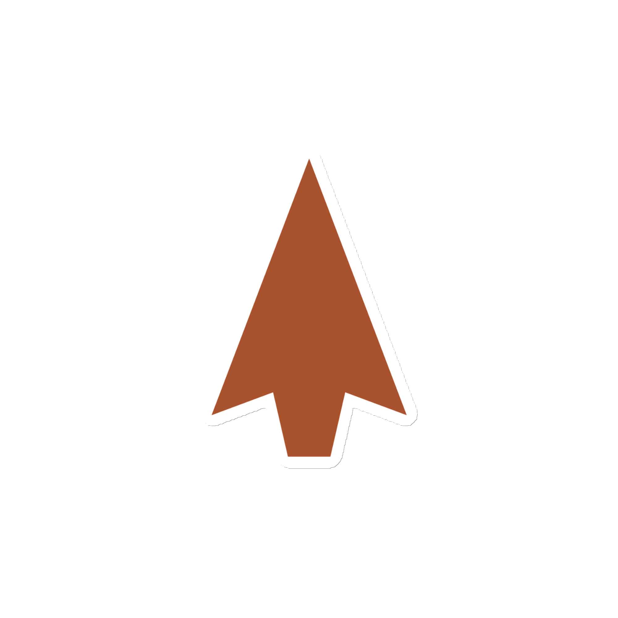 Terracotta Solid Arrowhead Die-Cut Magnet