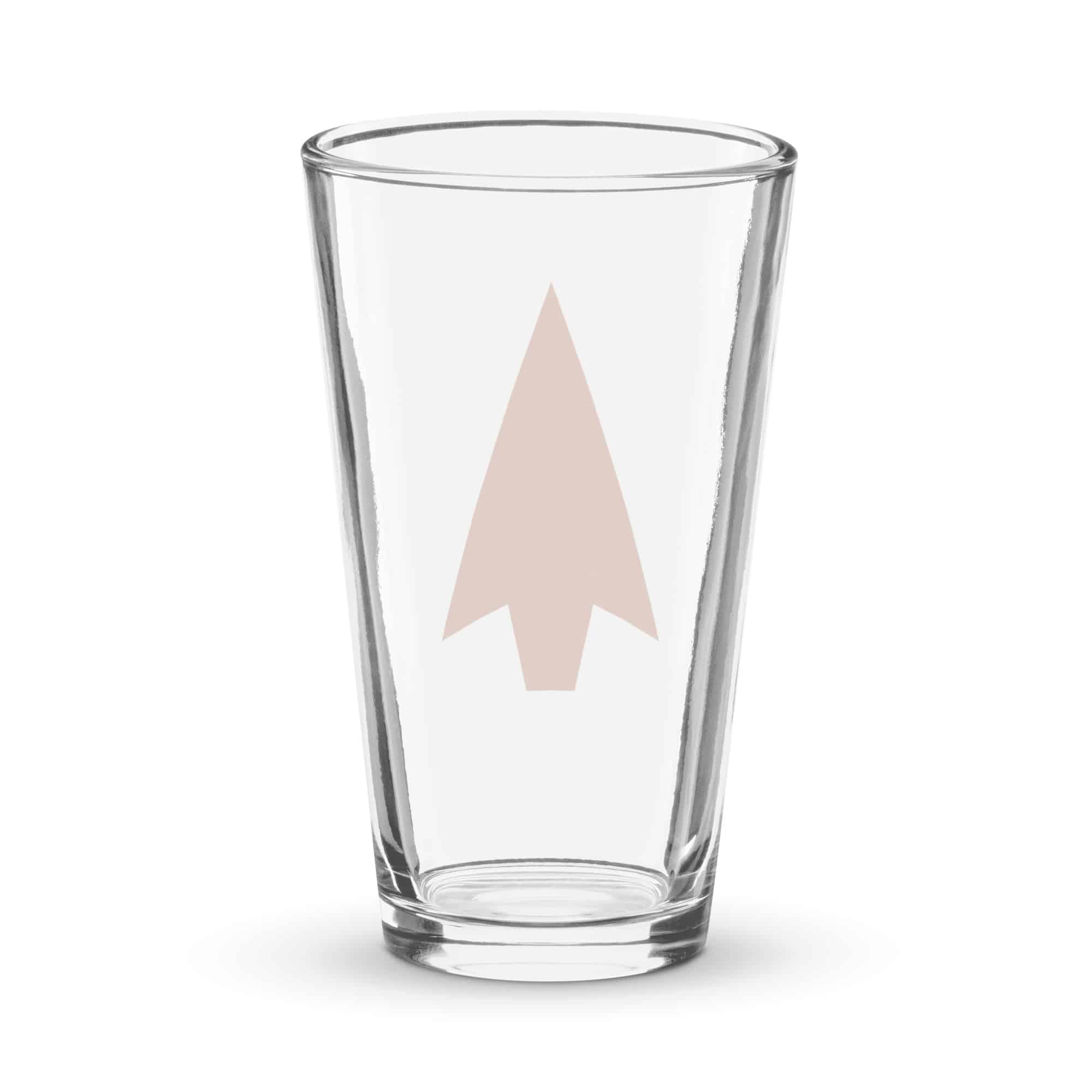 Terracotta Solid Arrowhead Pint Glass