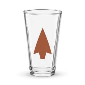 01 Solid Arrowhead Terracotta Pint Glass - 16 oz - Main