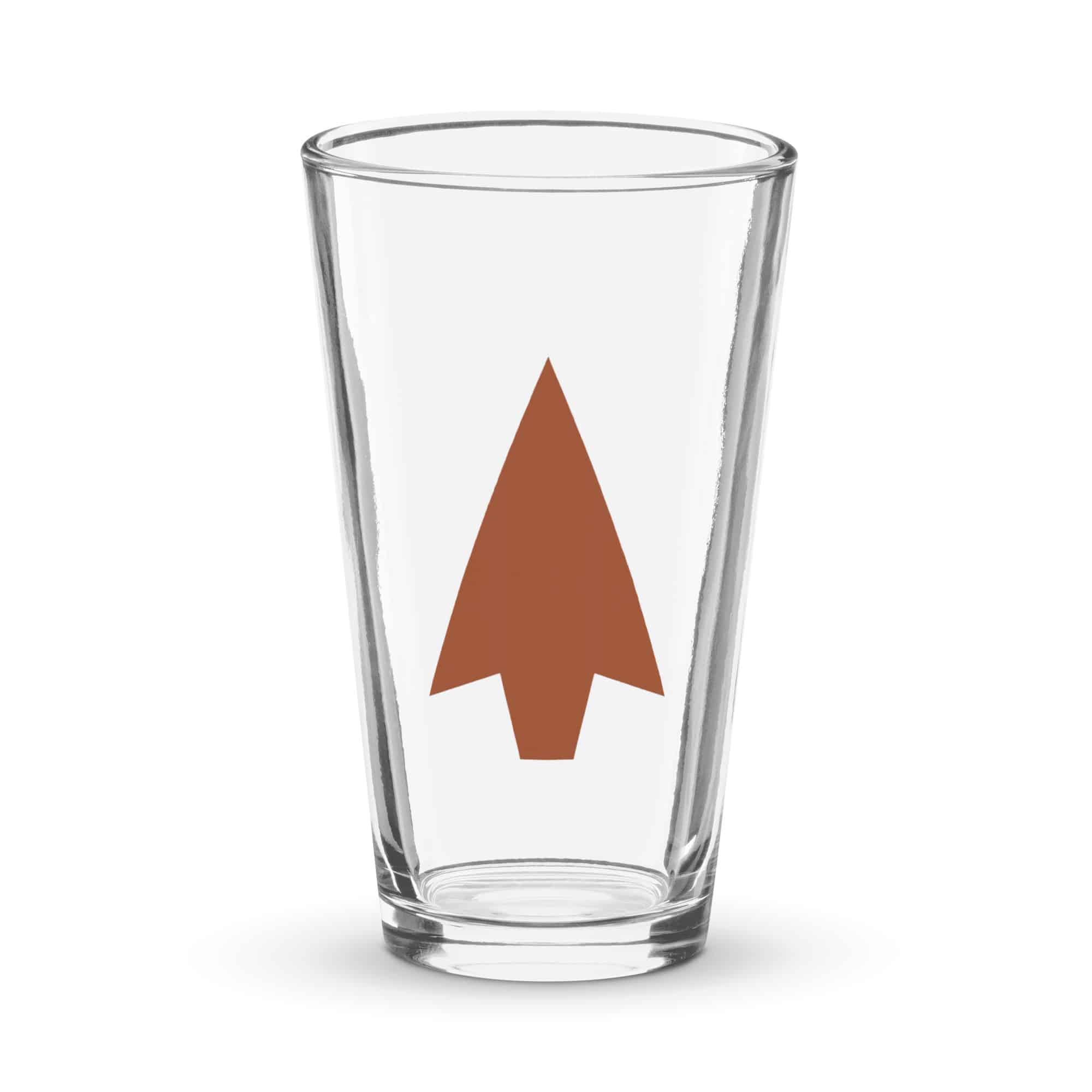 Terracotta Solid Arrowhead Pint Glass