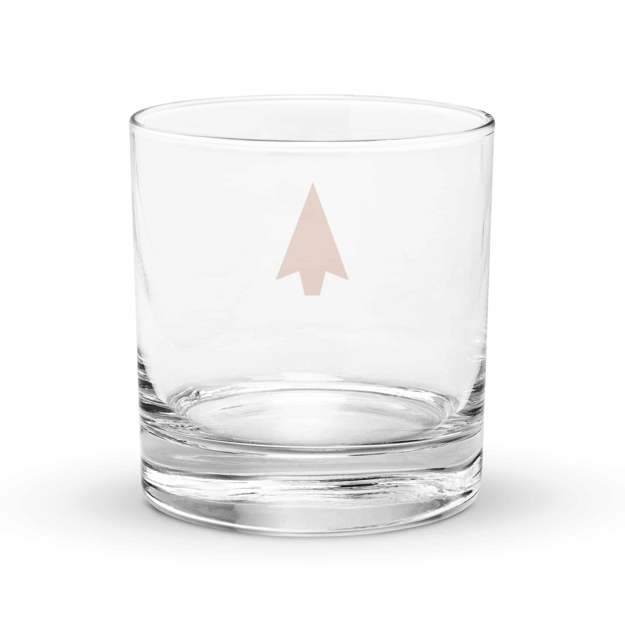 Terracotta Solid Arrowhead Rocks Glass