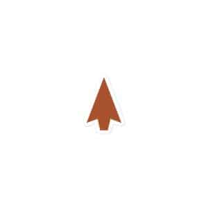 01 Solid Arrowhead Terracotta Vinyl Sticker - 3x3 - Main