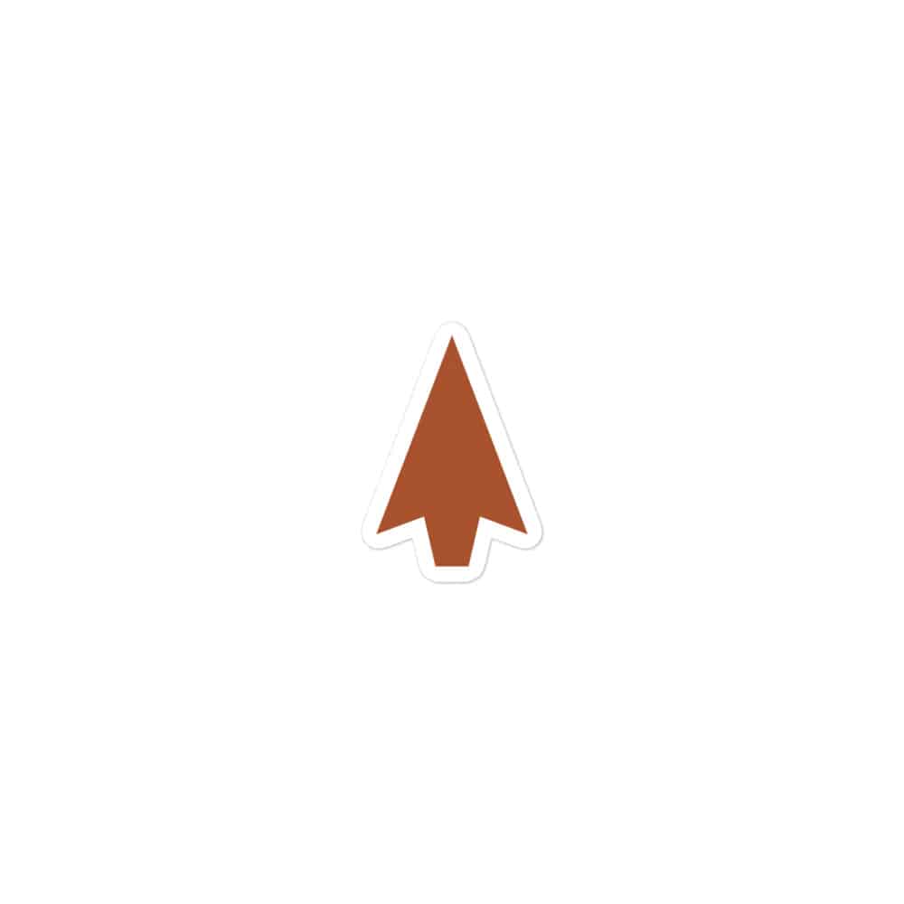 Terracotta Solid Arrowhead Vinyl Sticker