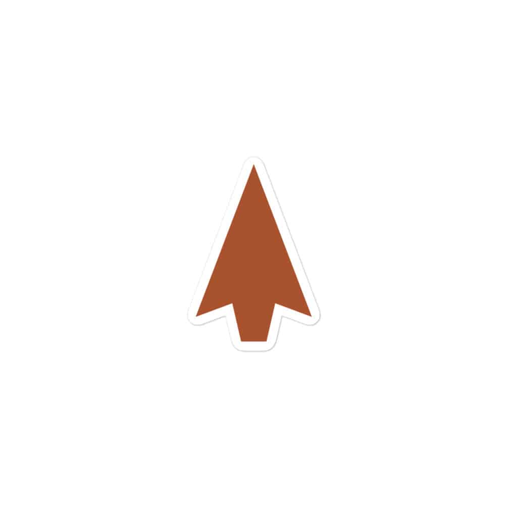 Terracotta Solid Arrowhead Vinyl Sticker