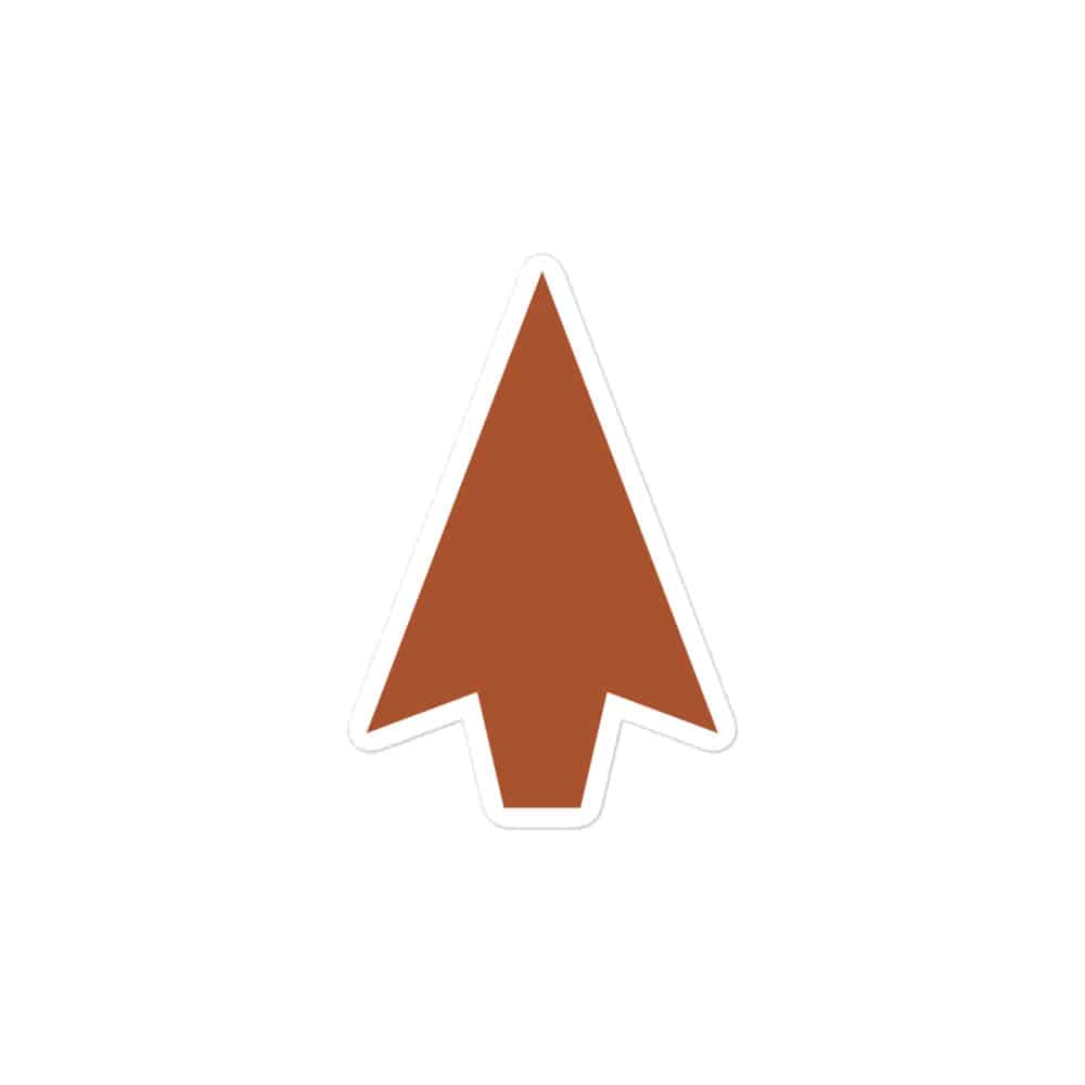 Terracotta Solid Arrowhead Vinyl Sticker