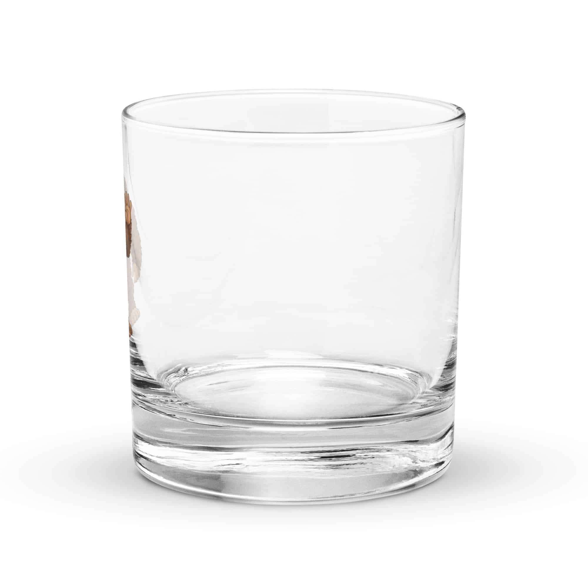 Friendly Waving Bigfoot Rocks Glass