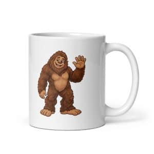 02 Friendly Wave White Ceramic Coffee Mug - 11 oz - Main