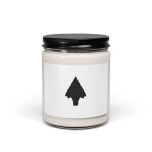 02 Knapped Flint Arrowhead Black Soy Wax Candle - 9oz - Main