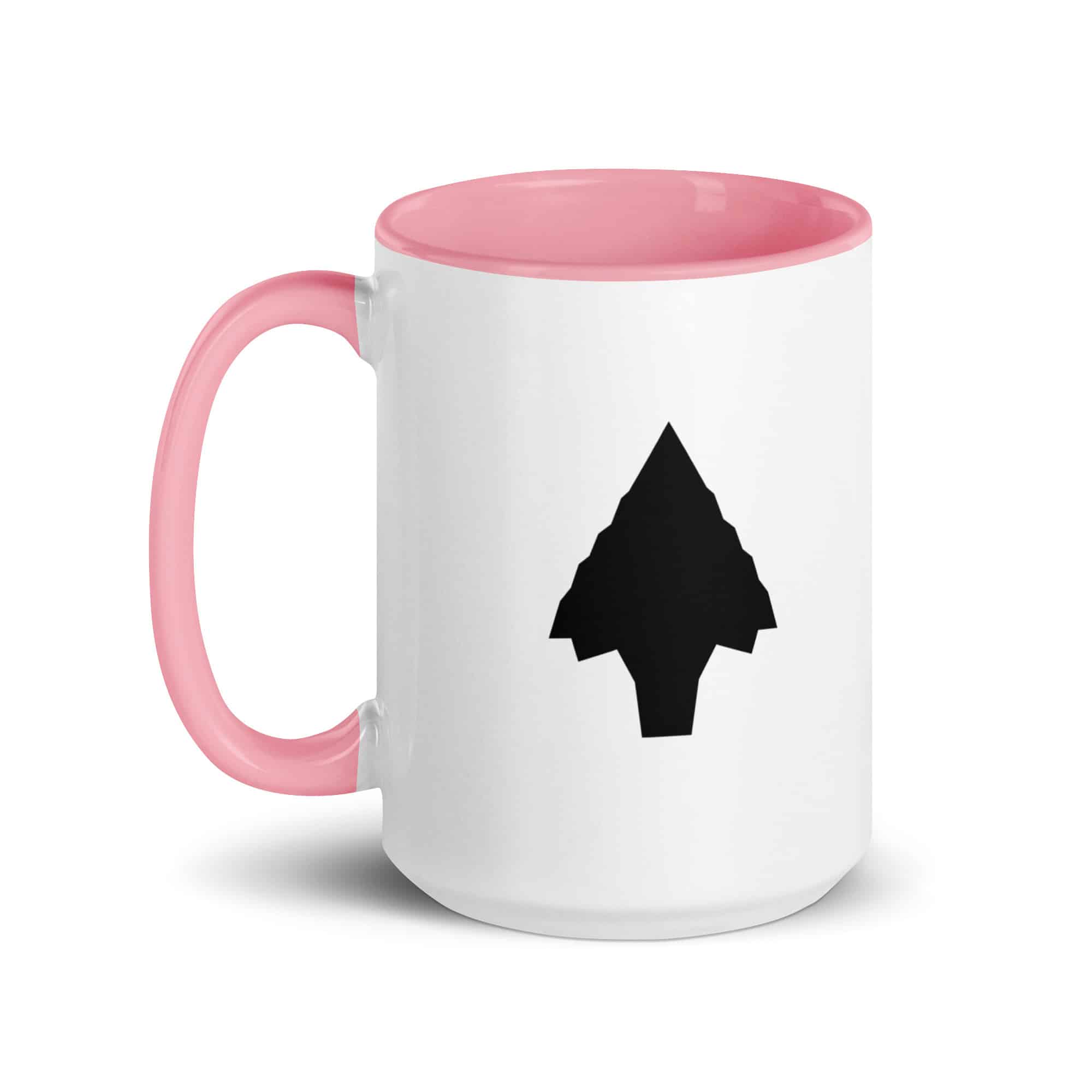 Black Knapped Flint Arrowhead Color Inside Mug