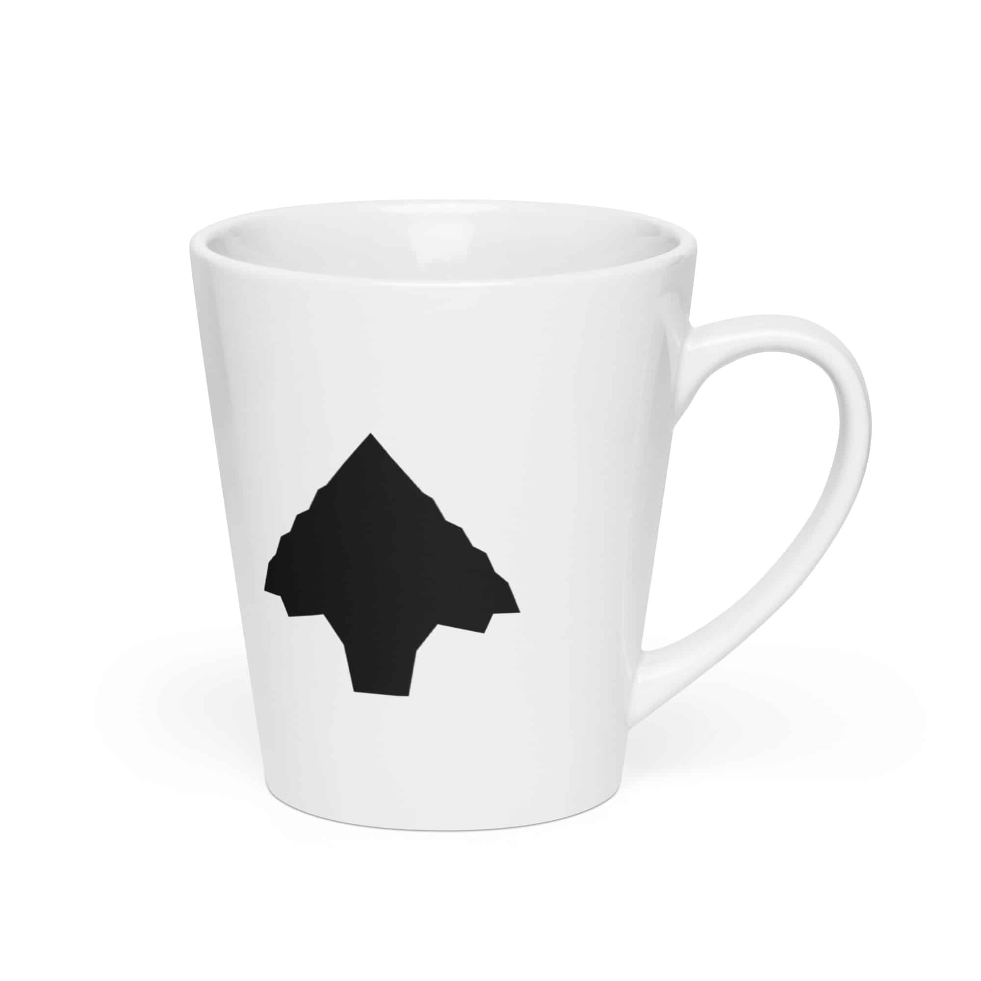 Black Knapped Flint Arrowhead Latte Mug