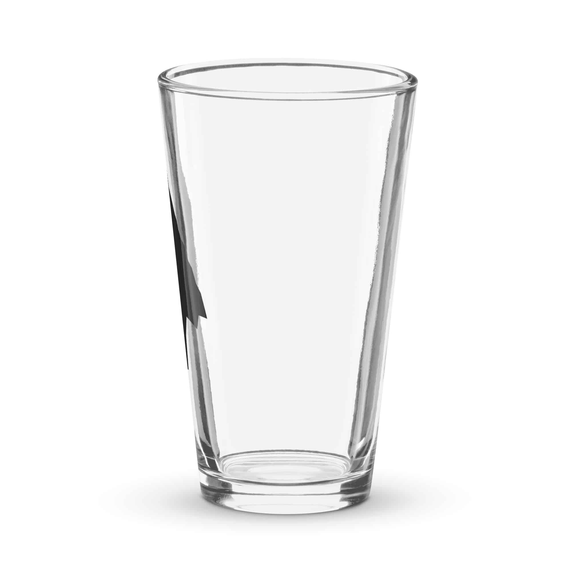 Black Knapped Flint Arrowhead Pint Glass