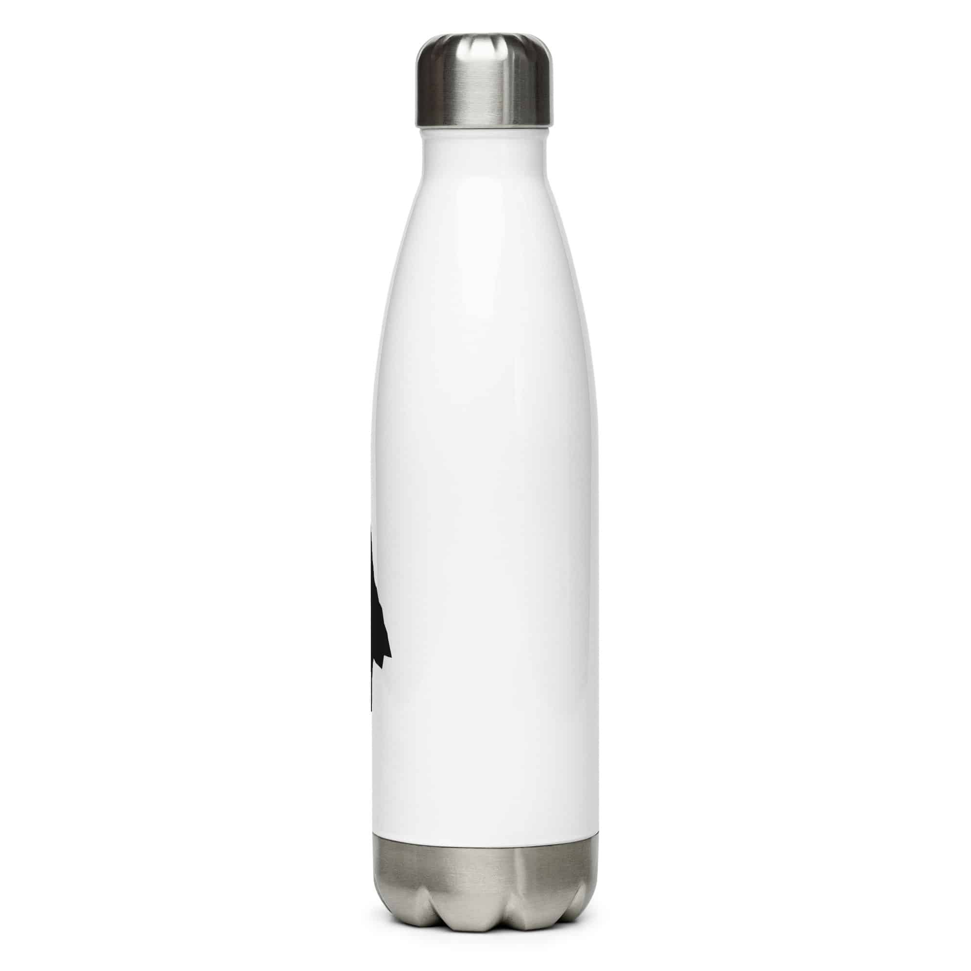 Black Knapped Flint Arrowhead Water Bottle