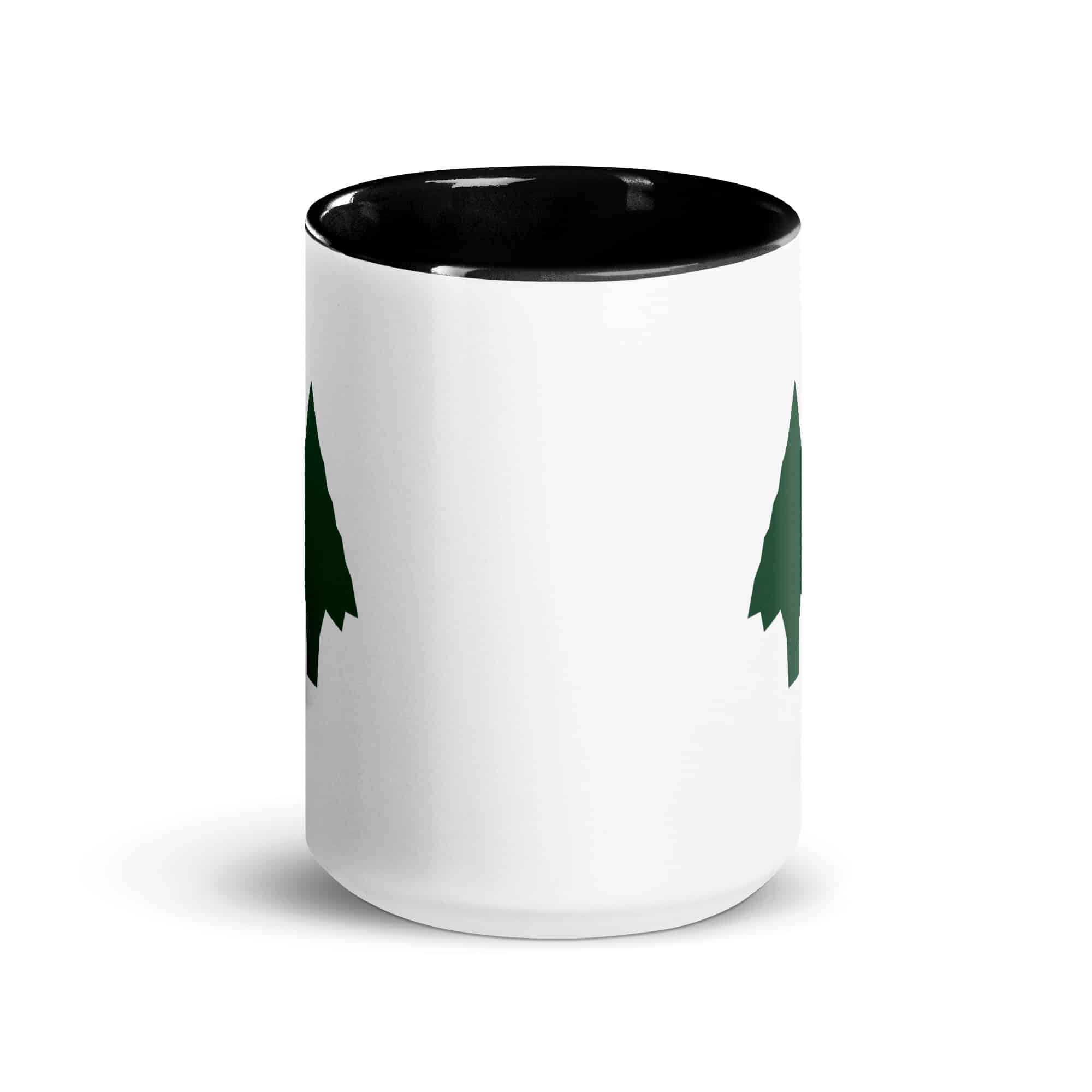 Forest Green Knapped Flint Arrowhead Color Inside Mug