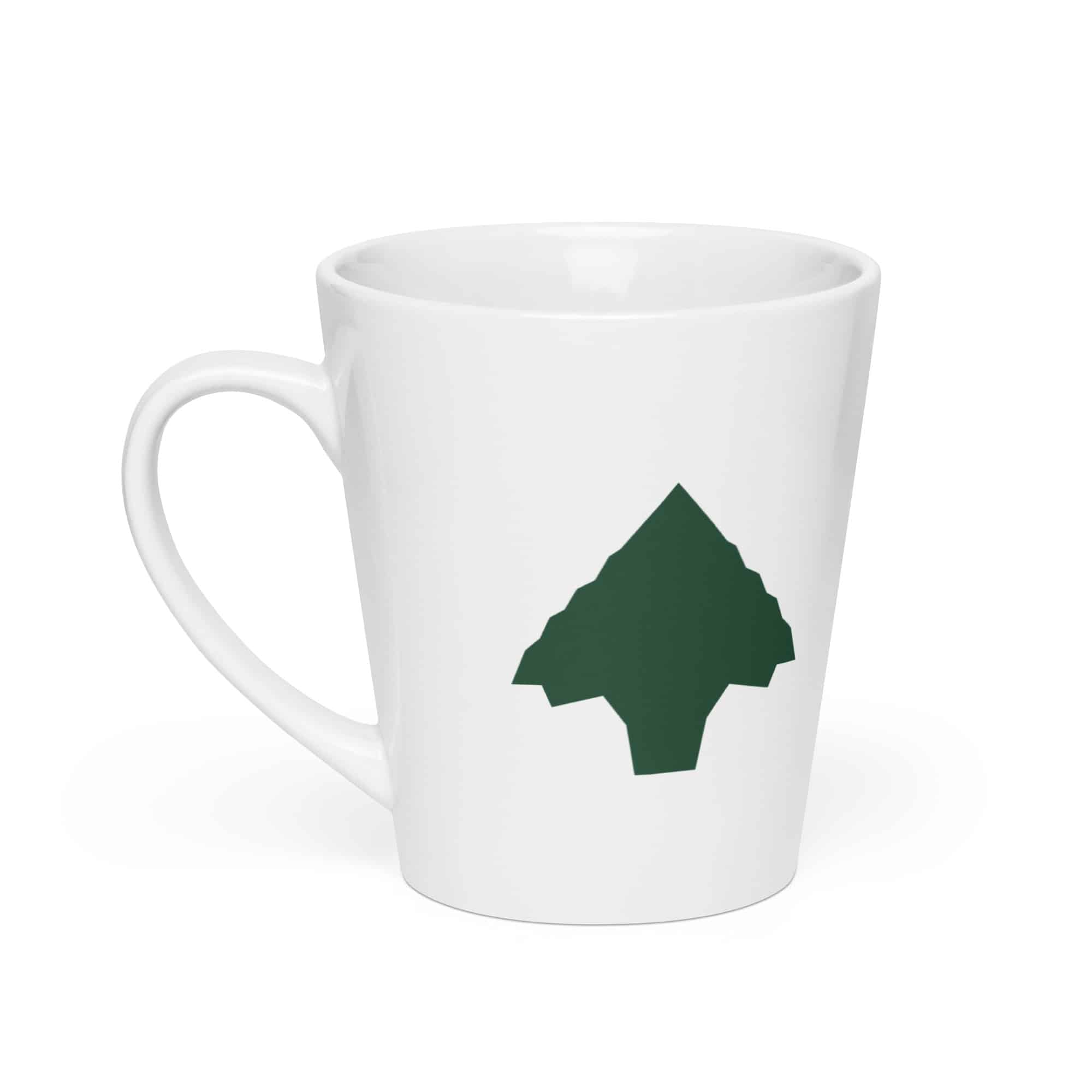 Forest Green Knapped Flint Arrowhead Latte Mug